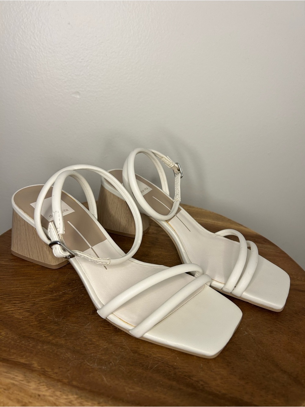 Dolce Vita Cream Strappy Block Heel Sandals